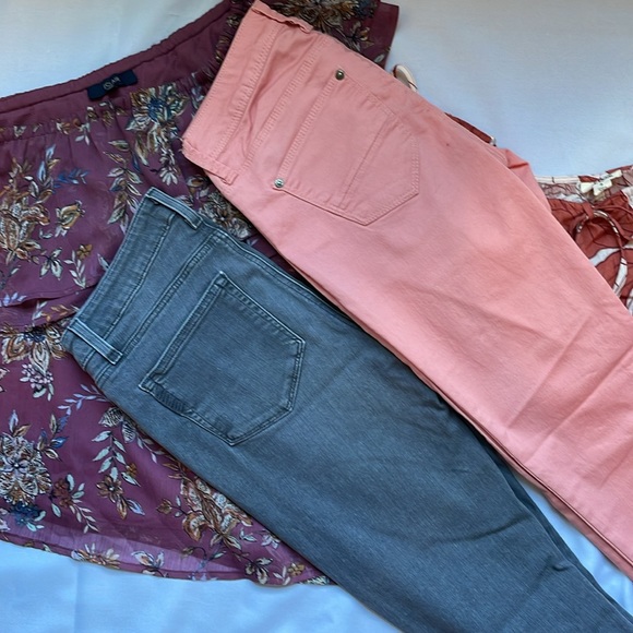 Bundle-1 Paige Skinny Verdugo Jeans Size 27 - Iris Pant Size 5 and 2 Summer tops - Picture 5 of 16